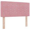 vidaXL Lit &agrave; ressort LED avec matelas Rose 120 x 190 cm Velours