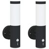 vidaXL Applique Murale Ext&eacute;rieure 2 pcs Noir 15 x 7,5 x 33 cm