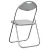 vidaXL Chaise pliante 8 pcs Blanc et Gris 48 x 43,5 x 81 cm