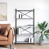 vidaXL &Eacute;tag&egrave;re Sonoma gris 80 x 30 x 155 cm Bois d'ing&eacute;nierie
