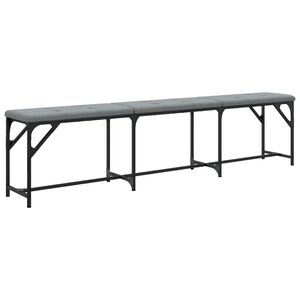 vidaXL Banc &agrave; manger gris clair 186x32x45 cm acier et tissu