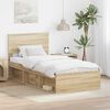 vidaXL Cadre de lit Sonoma 90 x 190 cm Bois d'ing&eacute;nierie
