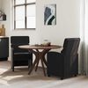 vidaXL Chaises de Salle &agrave; Manger avec Roues 2 pcs Noir 58 x 65 x 98 cm