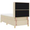 vidaXL Lit &agrave; ressorts avec matelas Cr&egrave;me 80 x 200 cm tissu