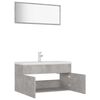 vidaXL Ensemble de meubles de salle de bain Gris b&eacute;ton Agglom&eacute;r&eacute;