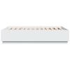 vidaXL Cadre de lit avec LED sans matelas blanc 135x190 cm
