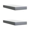 vidaXL Sommier &agrave; lattes de lit avec matelas Gris clair 200x200cm Tissu