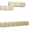 vidaXL Ensemble de meubles TV 6 pcs Ch&ecirc;ne sonoma Bois d'ing&eacute;nierie