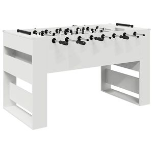 vidaXL Table de Football Blanc 146,5 x 74 x 85 cm Bois d'ing&eacute;nierie