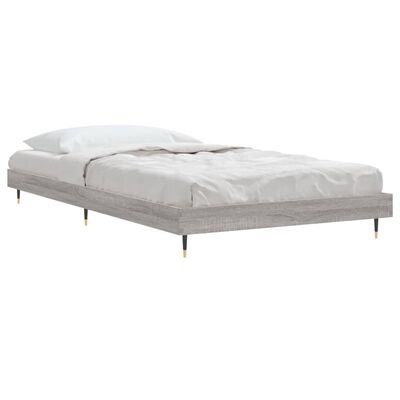 vidaXL Cadre de lit sans matelas sonoma gris 90x190 cm