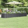 vidaXL Lit sur&eacute;lev&eacute; de jardin Acier galvanis&eacute; Anthracite
