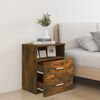 vidaXL Table de chevet Ch&ecirc;ne fum&eacute; 50x32x60 cm