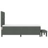 vidaXL Lit &agrave; ressorts avec matelas Gris fonc&eacute; 90 x 190 cm tissu