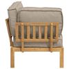vidaXL Ensemble de Canap&eacute;s Taupe 133 x 92 x 69 cm Bois d'Acacia Massif