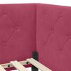 vidaXL Cadre de lit d'angle avec matelas Bordeaux 100 x 200 cm Velours