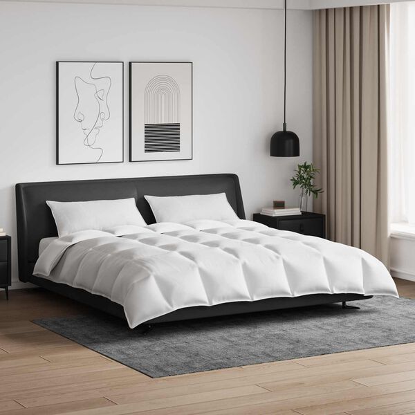 vidaXL Ensemble de Duvet avec oreiller 3 pcs Blanc Plume de canard