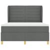 vidaXL Lit &agrave; ressorts avec matelas gris fonc&eacute; 90x190 cm Gris fonc&eacute;