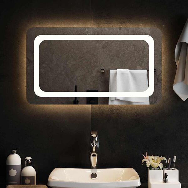 vidaXL Miroir de salle de bain &agrave; LED 70x40 cm