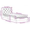 vidaXL Lit avec matelas taupe 90x200 cm tissu