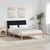 vidaXL Cadre de lit avec t&ecirc;te de lit Noir 140 x 190 cm Pin massif