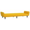 vidaXL Canap&eacute;-lit 2 places avec tabouret Jaune Velours