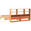 vidaXL Lit biblioth&egrave;que sans matelas cire marron 180x200 cm pin massif