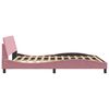 vidaXL Cadre de lit avec t&ecirc;te de lit Dover rose 160x200cm velours