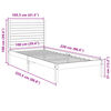 vidaXL Cadre de lit extra long sans matelas 100x220 cm bois massif