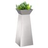vidaXL Jardini&egrave;re &agrave; pilier Argent 40 x 40 x 100 cm