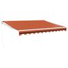 vidaXL Auvent r&eacute;tractable orange et marron 3,5x2,5m tissu et aluminium