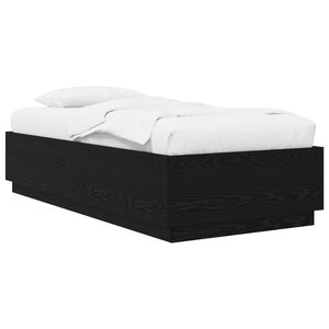 vidaXL Cadre de lit Ch&ecirc;ne noir 80 x 200 cm Bois d'ing&eacute;nierie
