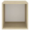 vidaXL Armoire murale Blanc et ch&ecirc;ne Sonoma 37x37x37cm Bois ing&eacute;nierie