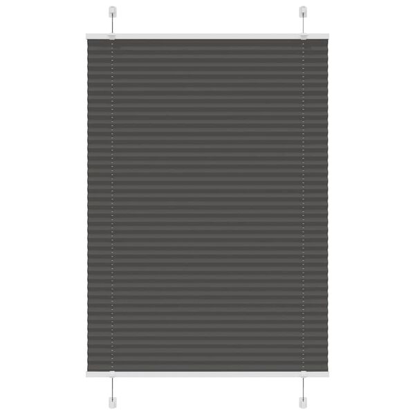 vidaXL Store pliss&eacute; noir 90x150 cm largeur du tissu 89,4 cm polyester