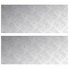 vidaXL Nez de marche Rectangulaire 2 pcs Argenté 70 x 30 cm Aluminium