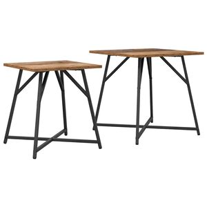 vidaXL Ensemble de tables d'appoint 2 pcs Bois ancien et noir