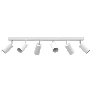 vidaXL Spot de plafond avec des projecteurs Blanc 73 x 6 x 16 cm m&eacute;tal