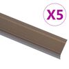 vidaXL Nez de marche Forme en L 5 pcs aluminium 90 cm marron
