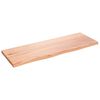 vidaXL Comptoir de salle de bain marron clair 80x30x2 cm bois trait&eacute;