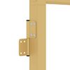 vidaXL Porte int&eacute;rieure mince dor&eacute; verre tremp&eacute; aluminium
