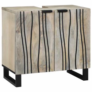 vidaXL Meuble de Lavabo de Salle de Bain Blanc 62 x 33 x 58 cm