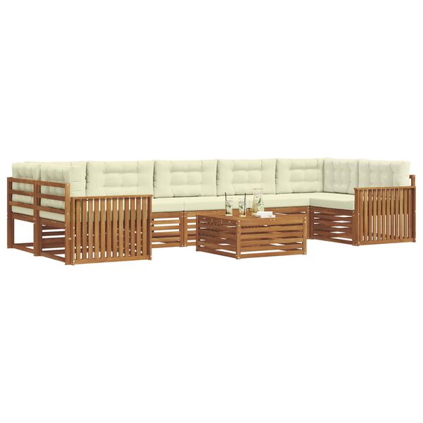 vidaXL Ensemble de canap&eacute;s d'ext&eacute;rieur 8 pcs Naturel et Cr&egrave;me