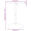 vidaXL Table de bar &Oslash;50x89,5 cm bois massif de ch&ecirc;ne