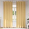 vidaXL Rideaux occultants avec anneaux 2 pcs Beige 225 x 140 cm