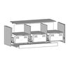 vidaXL Meuble TV anthracite 99x39x44 cm acier