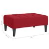 vidaXL Repose-pied Rouge bordeaux 78x56x32 cm Velours
