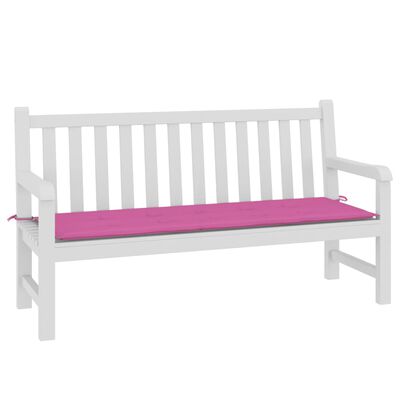 vidaXL Coussin de banc de jardin rose 150x50x3 cm tissu oxford