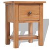 vidaXL Table de chevet 36x30x47 cm Bois de ch&ecirc;ne massif