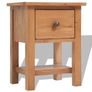 vidaXL Table de chevet 36x30x47 cm Bois de ch&ecirc;ne massif