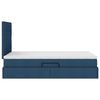 vidaXL Lit avec rangement et matelas Bleu 120 x 200 cm Polyester