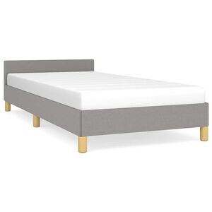 vidaXL Cadre de lit sans matelas gris clair 100x200 cm tissu